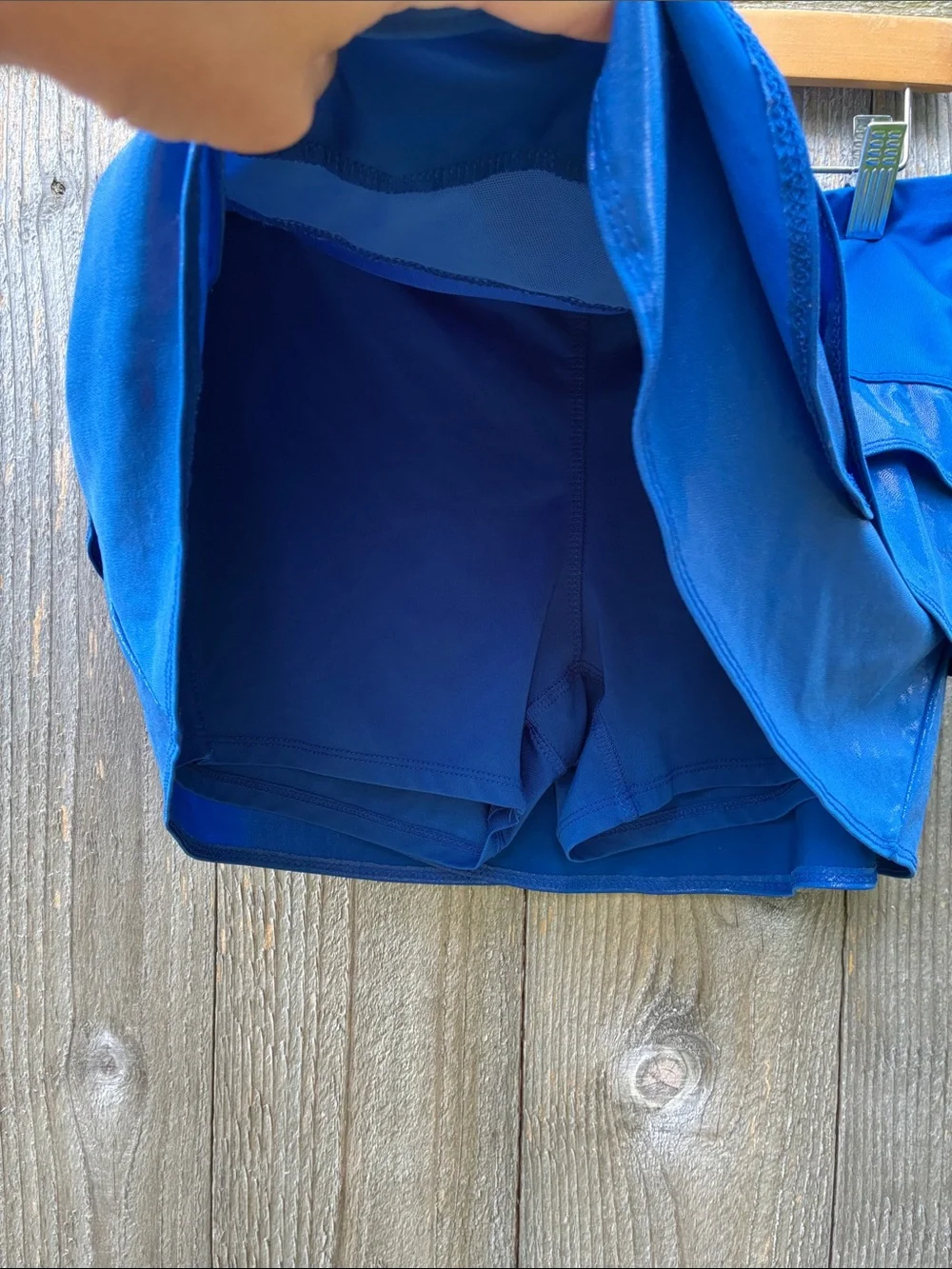 Lucky in Love Electric Blue Tiered Mini Skirt